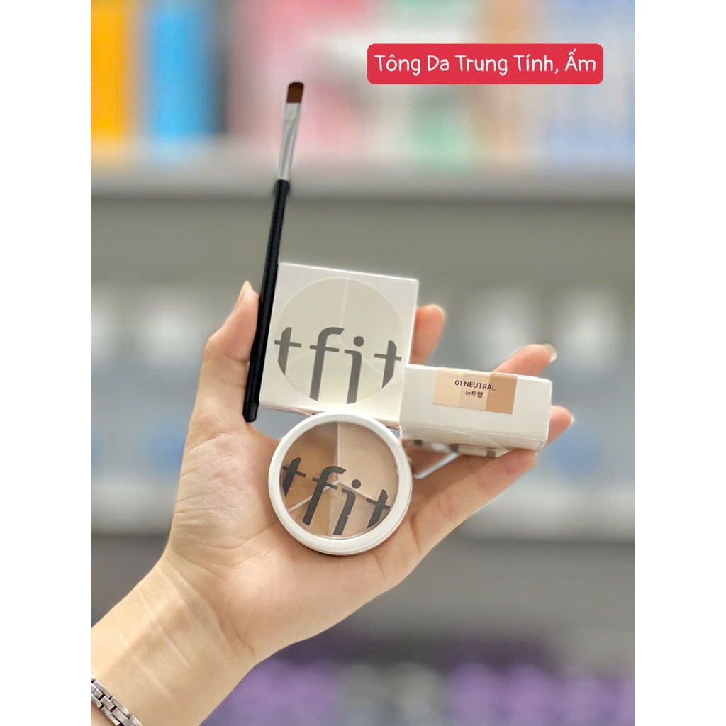 Che Khuyết Điểm TFIT 3 Ô Cover Up Pro Concealer Siêu Mịn Che Phủ Tốt Lâu Trôi Tự Nhiên 15g