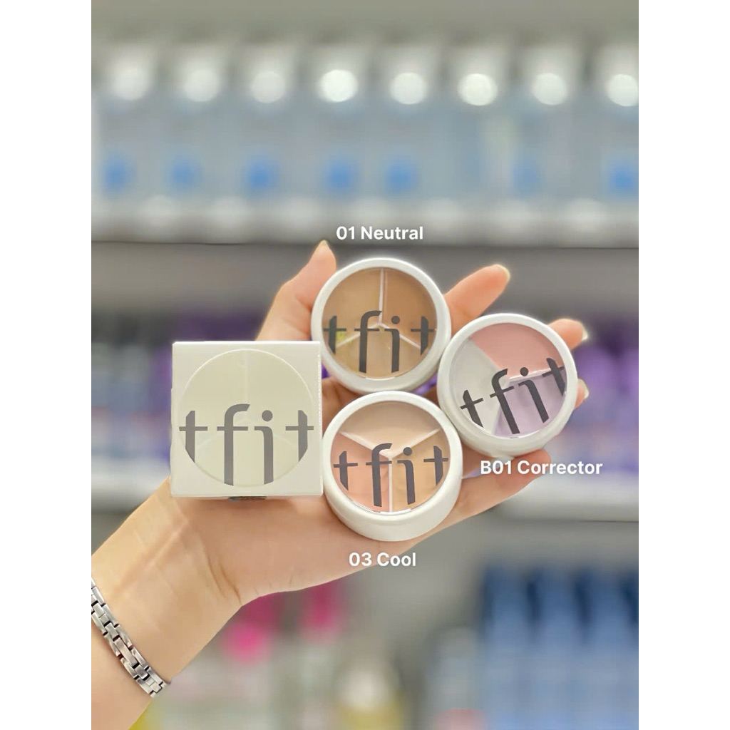 Che Khuyết Điểm TFIT 3 Ô Cover Up Pro Concealer Siêu Mịn Che Phủ Tốt Lâu Trôi Tự Nhiên 15g