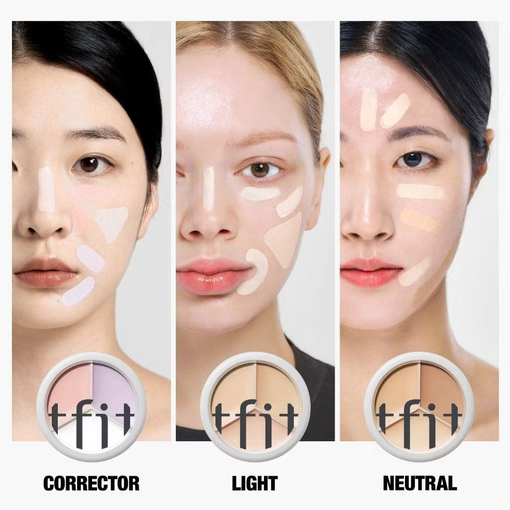 Che Khuyết Điểm TFIT 3 Ô Cover Up Pro Concealer Siêu Mịn Che Phủ Tốt Lâu Trôi Tự Nhiên 15g