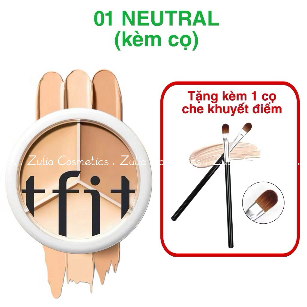 Che Khuyết Điểm TFIT 3 Ô Cover Up Pro Concealer Siêu Mịn Che Phủ Tốt Lâu Trôi Tự Nhiên 15g