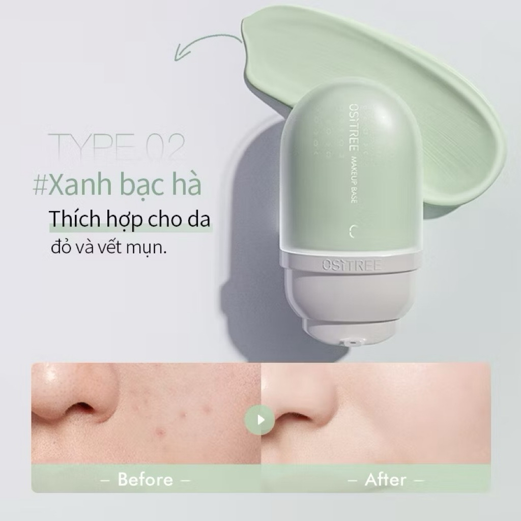 Kem lót trang điểm OSITREE dưỡng ẩm che khuyết điểm kiểm soát dầu làm sáng da 32g