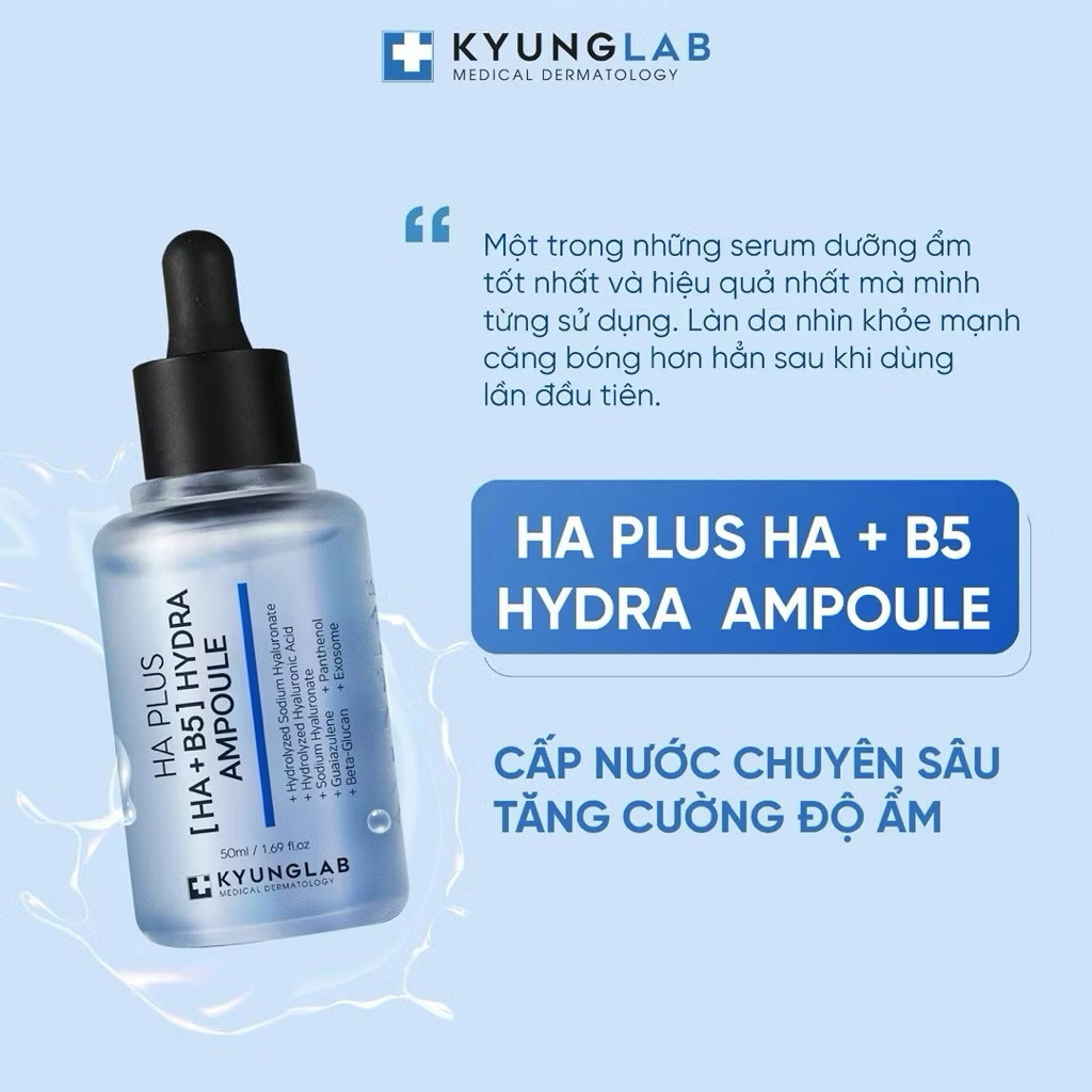 [KYUNGLAB] Serum HA B5 KyungLab 50ml - 100ml ,serum phục hồi da, cấp ẩm, căng bóng, trắng da