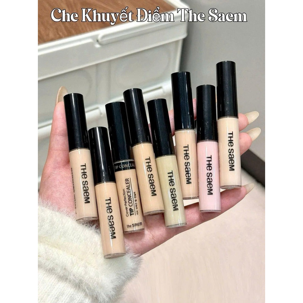 [THE SAEM] Kem che khuyết điểm The Saem Cover Perfection Tip Concealer Spf28 PA++ (6.5g) lâu trôi Hàn Quốc