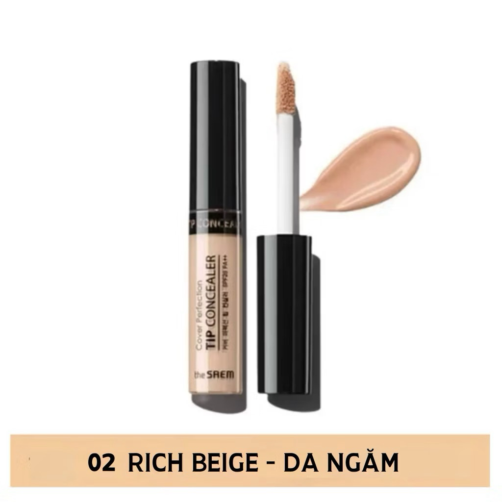 [THE SAEM] Kem che khuyết điểm The Saem Cover Perfection Tip Concealer Spf28 PA++ (6.5g) lâu trôi Hàn Quốc