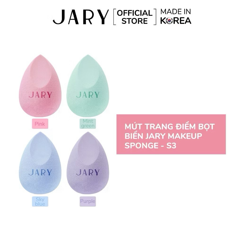 [JARY] Bông Mút Trang Điểm JARY Đánh Kem Nền siêu mịn không thấm nước (Màu Ngẫu Nhiên)