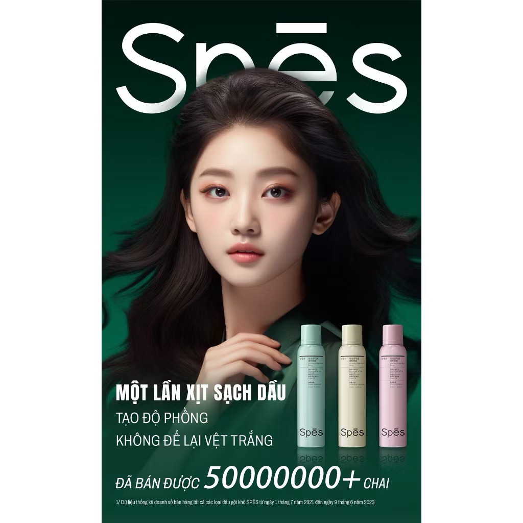 [SPES] Dầu Gội Khô Spes Washing - Free Hairspray Làm Sạch Hút Dầu Tức Thì Tạo Phồng Tóc