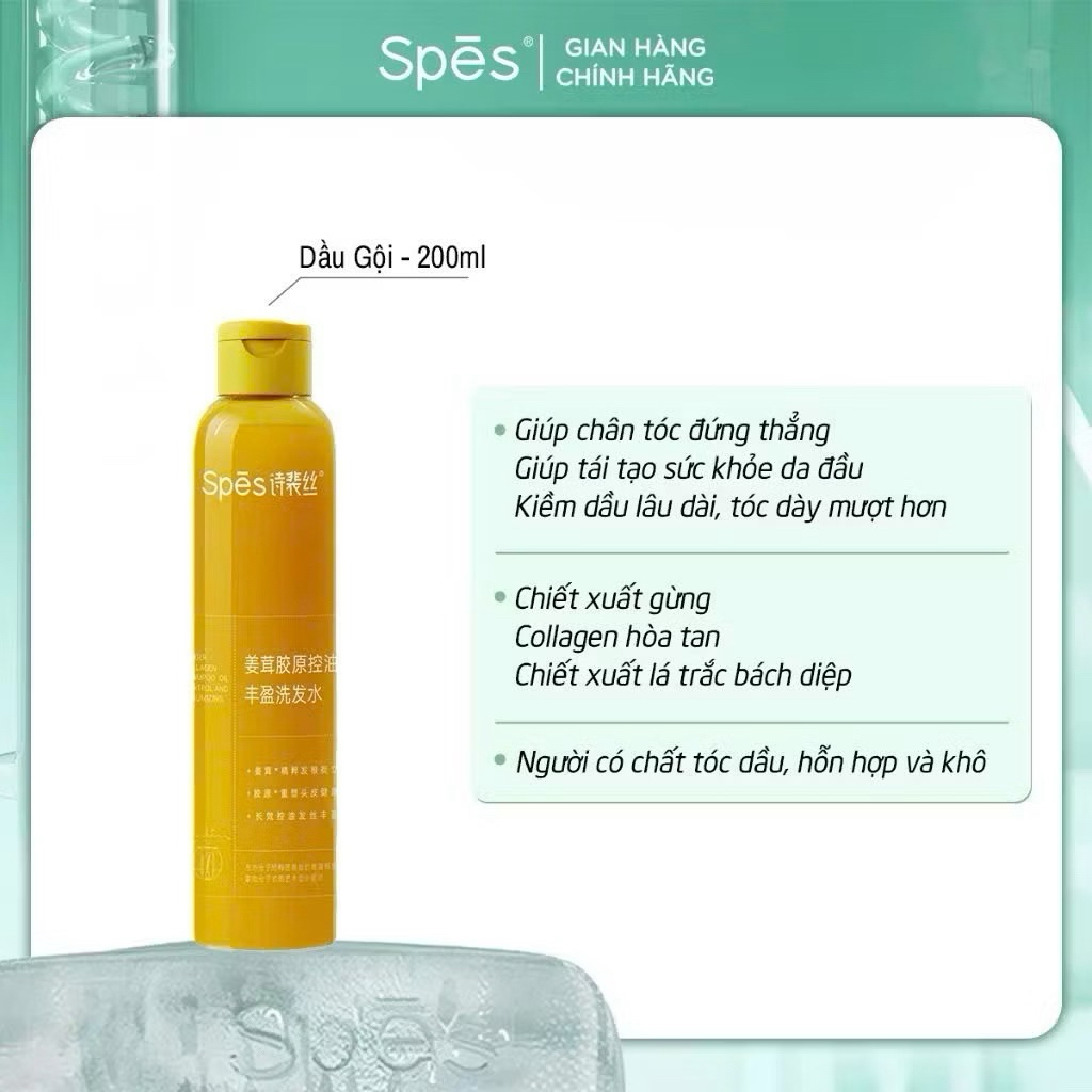 [SPES]Dầu Gội  Xả SPES Sạch Sâu Dưỡng Ẩm Kiềm Dầu Giảm Gãy Rụng Cho Tóc Bồng Bềnh Chắc Khỏe