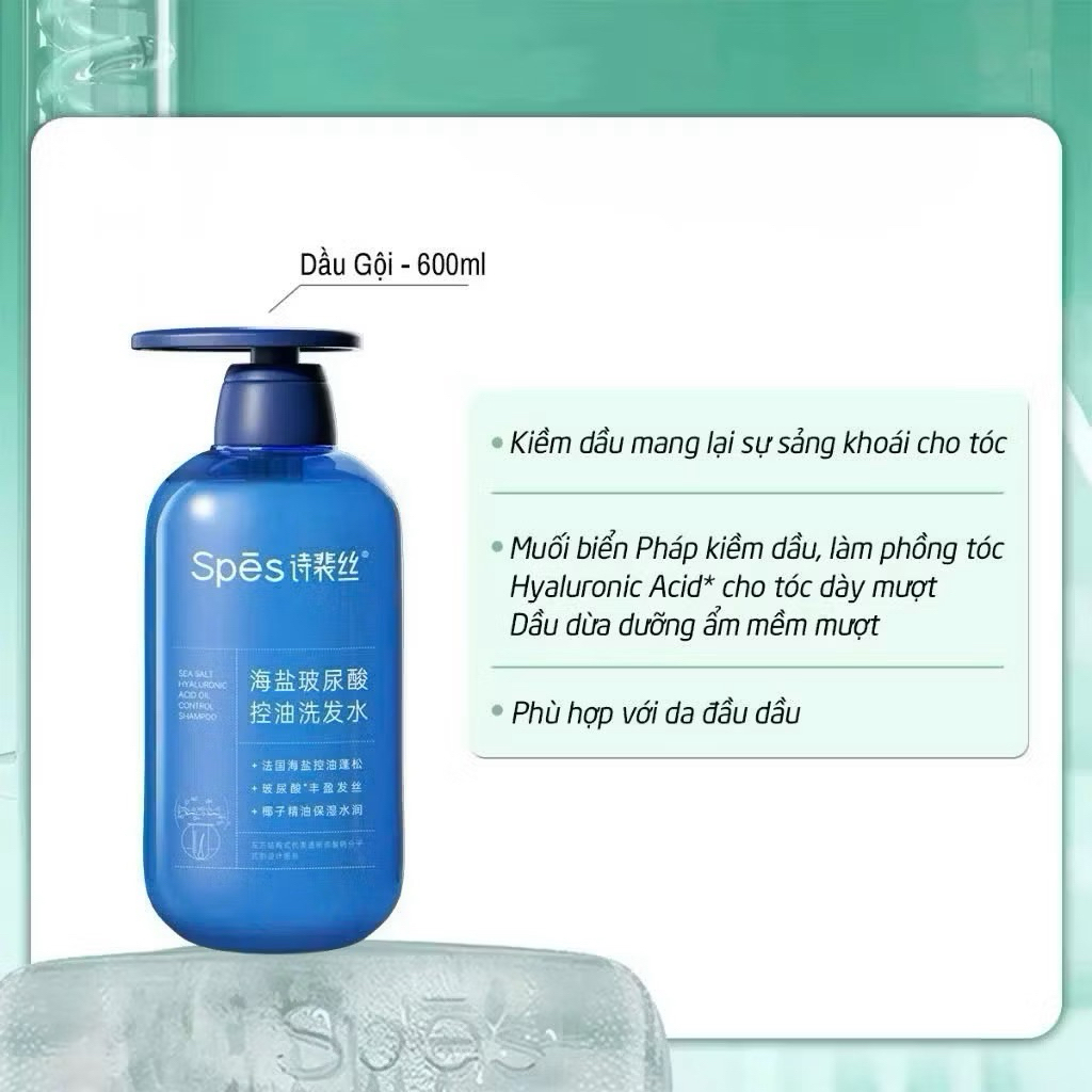 [SPES]Dầu Gội  Xả SPES Sạch Sâu Dưỡng Ẩm Kiềm Dầu Giảm Gãy Rụng Cho Tóc Bồng Bềnh Chắc Khỏe