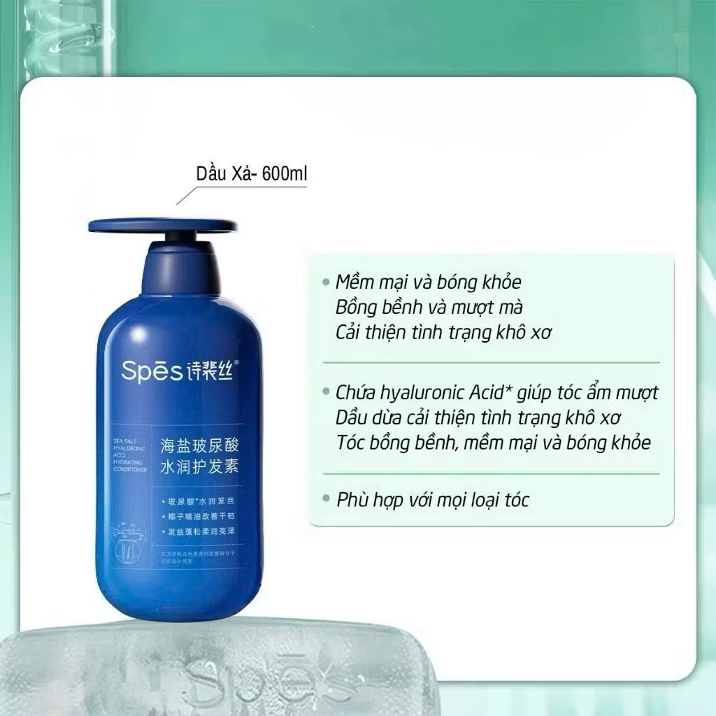 [SPES]Dầu Gội  Xả SPES Sạch Sâu Dưỡng Ẩm Kiềm Dầu Giảm Gãy Rụng Cho Tóc Bồng Bềnh Chắc Khỏe