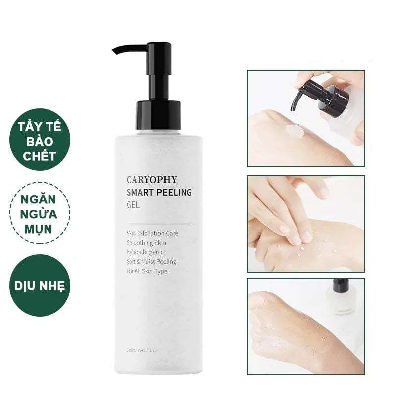 Gel Tẩy Da Chết Caryophy Smart Peeling Gel Sạch Sâu Giảm Mụn Sáng Mịn Hàn Quốc 250ml