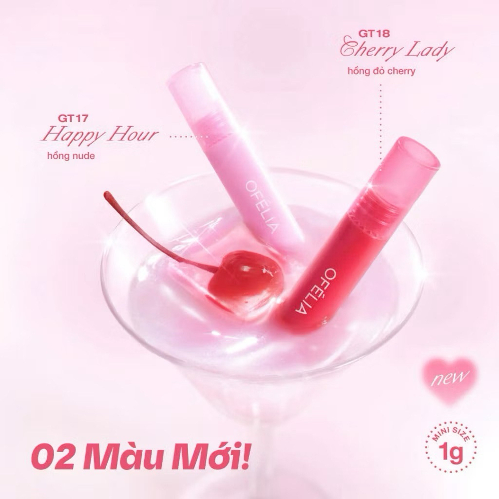 [Ofelia] Son Tint Bóng Ofelia Lolli căng mọng môi Mini 1g