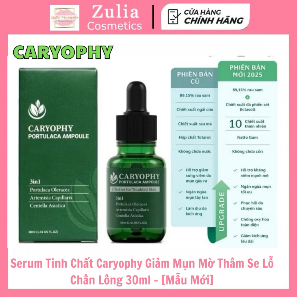 Serum Tinh Chất Caryophy Giảm Mụn Mờ Thâm Se Lỗ Chân Lông 30ml - [Mẫu Mới]