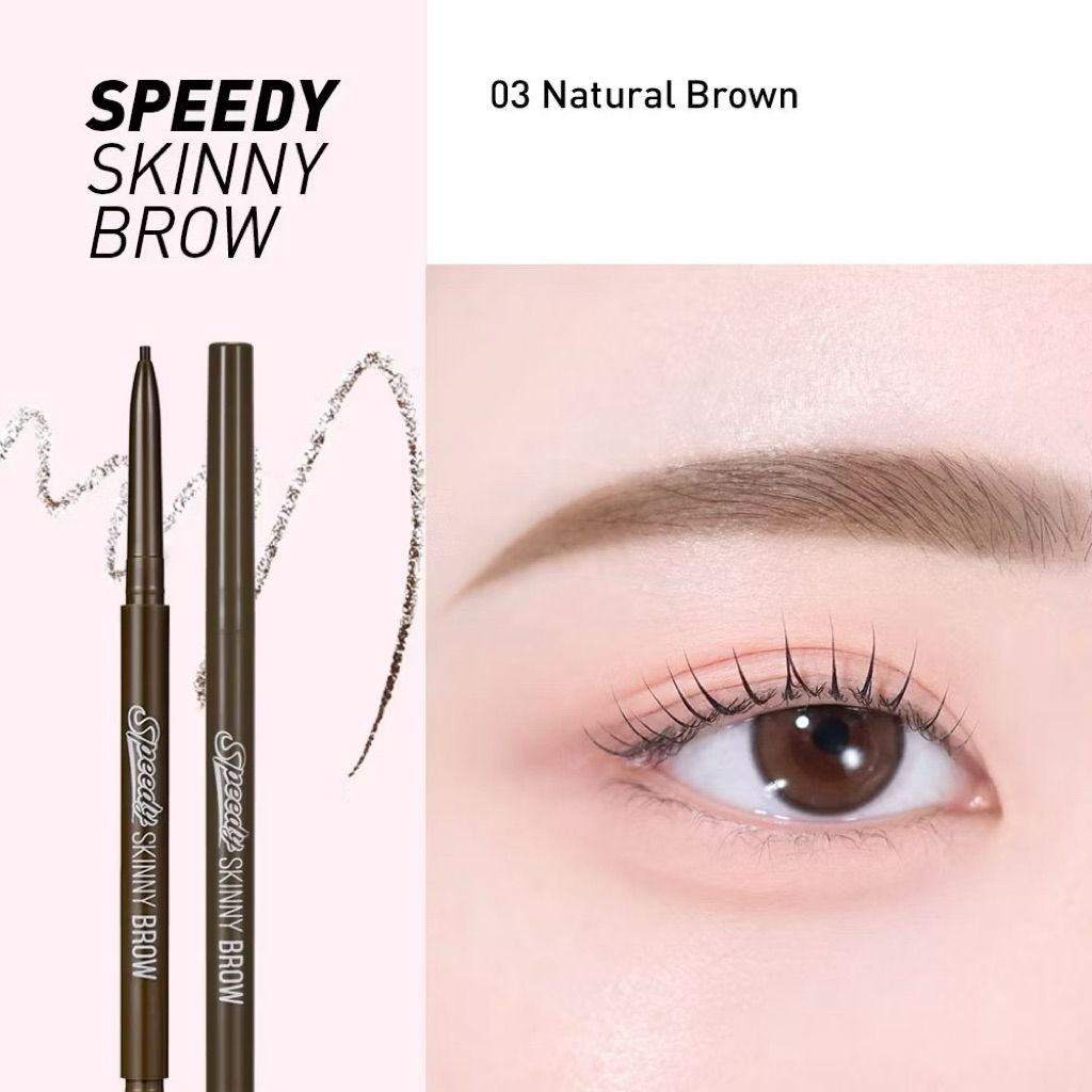 Chì Kẻ Mày PERIPERA SPEEDY SKINNY BROW - 1.5mm Đỉnh Cao, Lông Mày Tự Nhiên, Bền Màu Cả Ngày