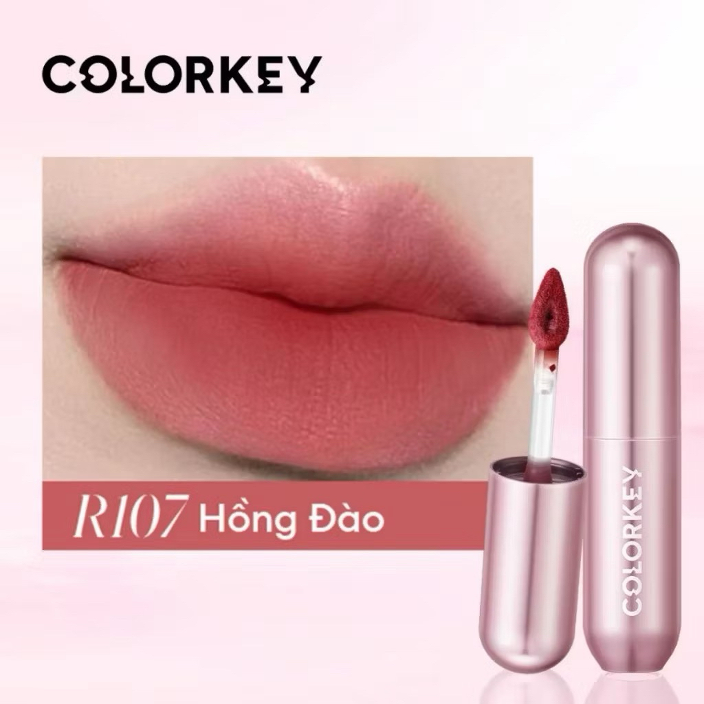 Son Kem Bùn COLORKEY Lip Mud Chất Son Mềm Mịn Che Vân Môi Tốt, Màu Sắc Thời Thượng 2g