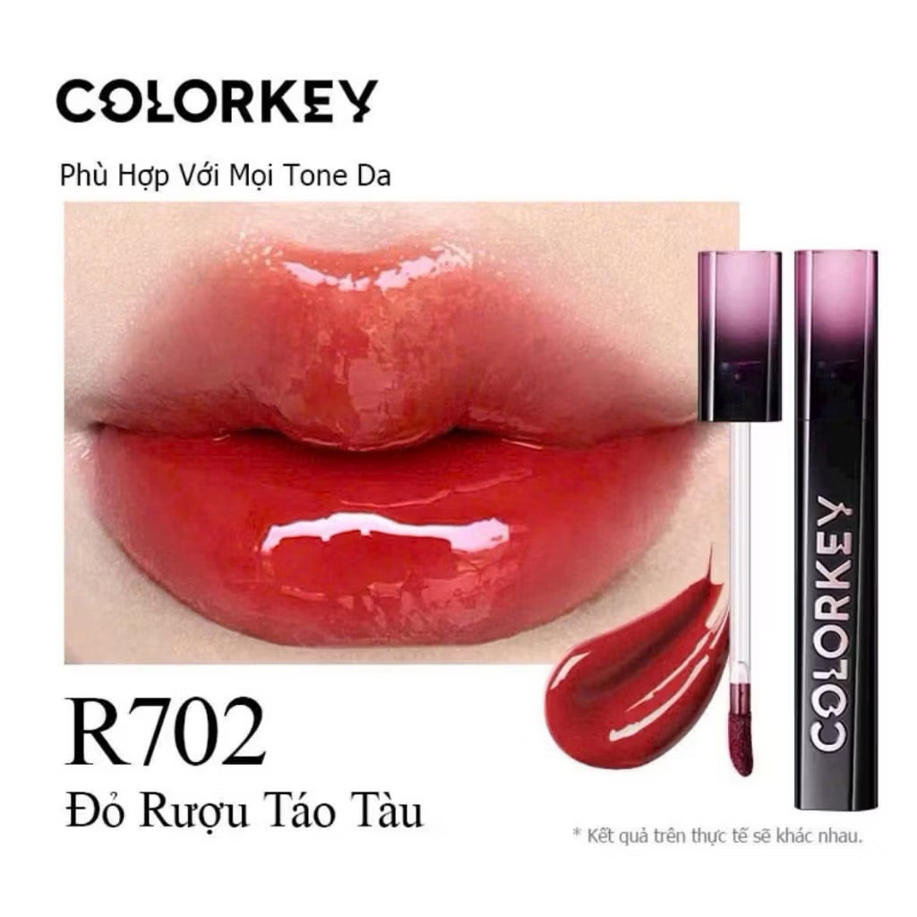 Son Bóng COLORKEY, Gương Bóng Căng Mọng, Lâu Trôi, Son môi bóng 2.5g