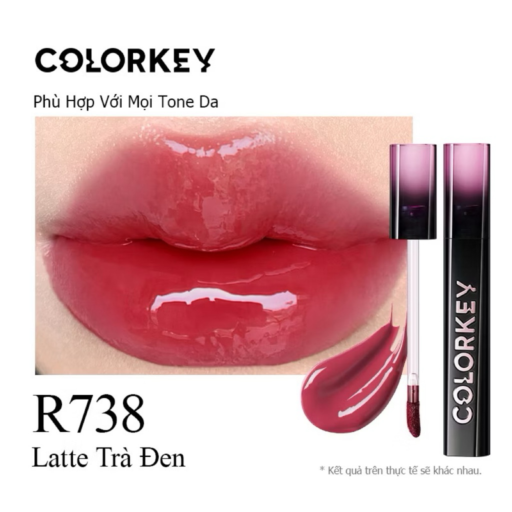Son Bóng COLORKEY, Gương Bóng Căng Mọng, Lâu Trôi, Son môi bóng 2.5g