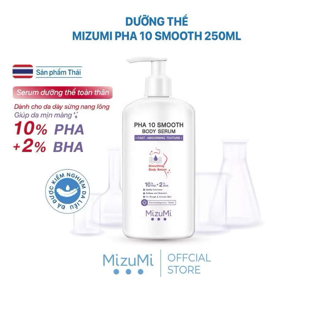 Kem Dưỡng Thể MIZUMI Trắng Sáng Da B3 AHA Intense White Body Booster 250g Mịn Màng , Niacinamide, AHA, Ceramide