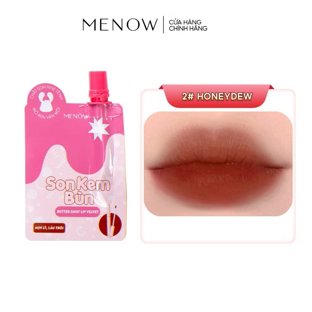 [MENOW] Son kem bùn dạng túi Menow Butter Shot Lip Velvet 1g