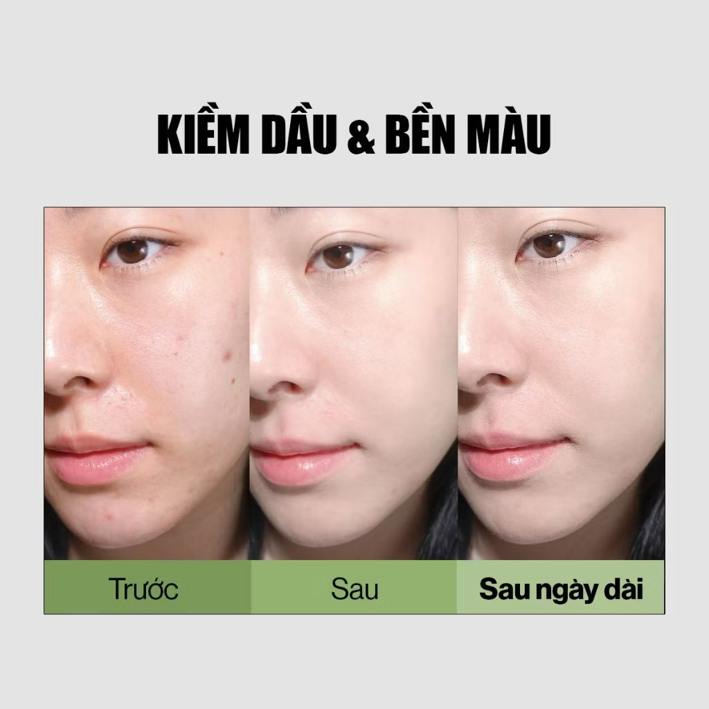 Phấn Nước Che Phủ GLAMRR Q Vegan Super Cover Cushion SPF50+/PA+++ 15g (Vỏ Xanh)