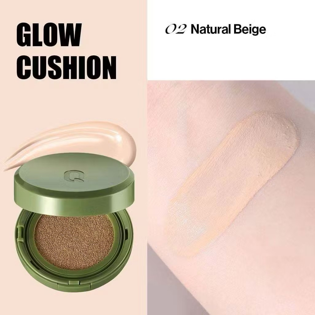 Phấn Nước Che Phủ GLAMRR Q Vegan Super Cover Cushion SPF50+/PA+++ 15g (Vỏ Xanh)