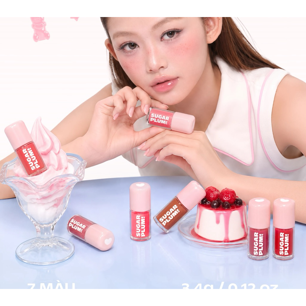 Son Bóng Dưỡng Môi OFELIA SUGARPLUM Delish Lip Oil Mềm Xinh, Màu Trong Trẻo (3.4g)