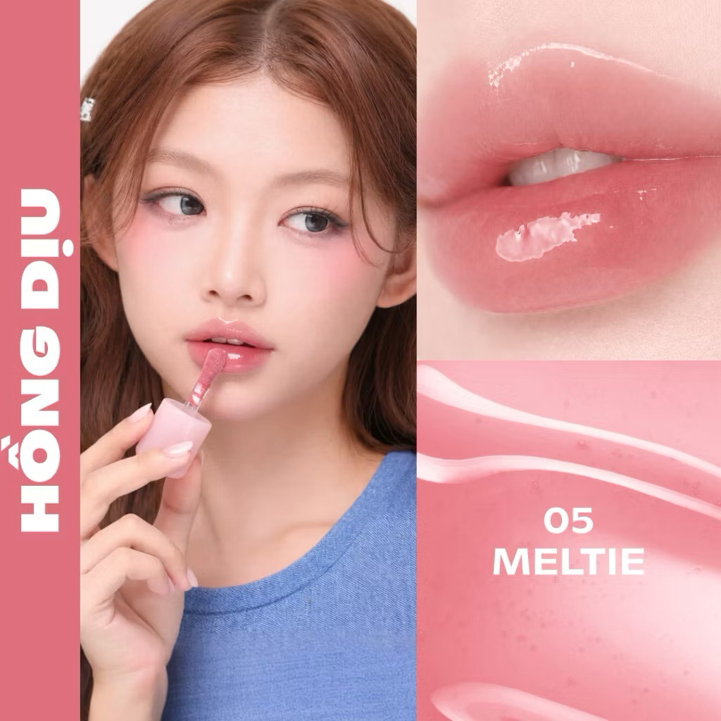 Son Bóng Dưỡng Môi OFELIA SUGARPLUM Delish Lip Oil Mềm Xinh, Màu Trong Trẻo (3.4g)