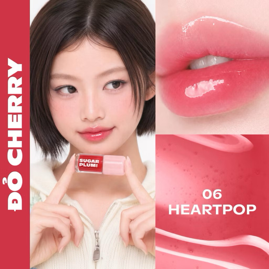 Son Bóng Dưỡng Môi OFELIA SUGARPLUM Delish Lip Oil Mềm Xinh, Màu Trong Trẻo (3.4g)