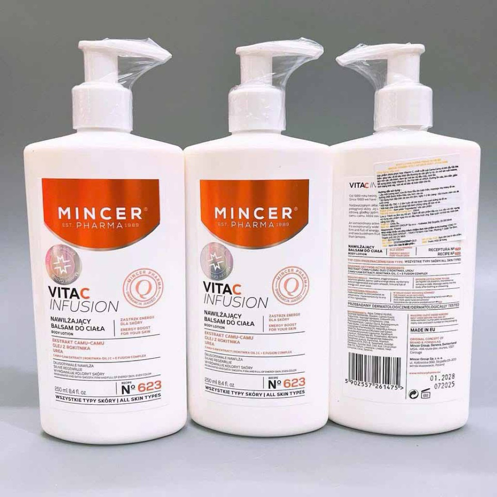 Kem Dưỡng Trắng Da Body Mincer Pharma Vita C Infusion Body Lotion 250ml