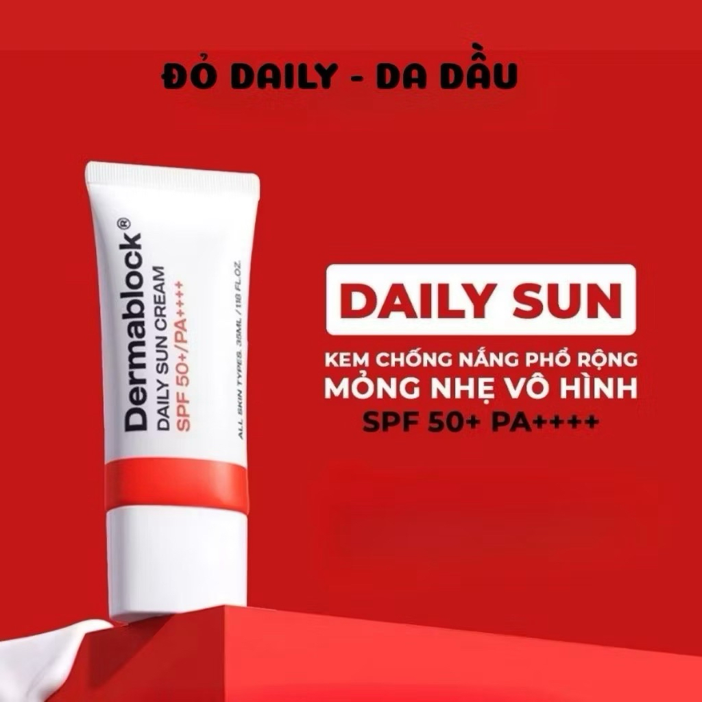 Kem Chống Nắng Dermablock Phổ Rộng SPF50+ PA++++ Giúp Chống Nắng Và Nâng Tone Cho Mọi Loại Da 35ml