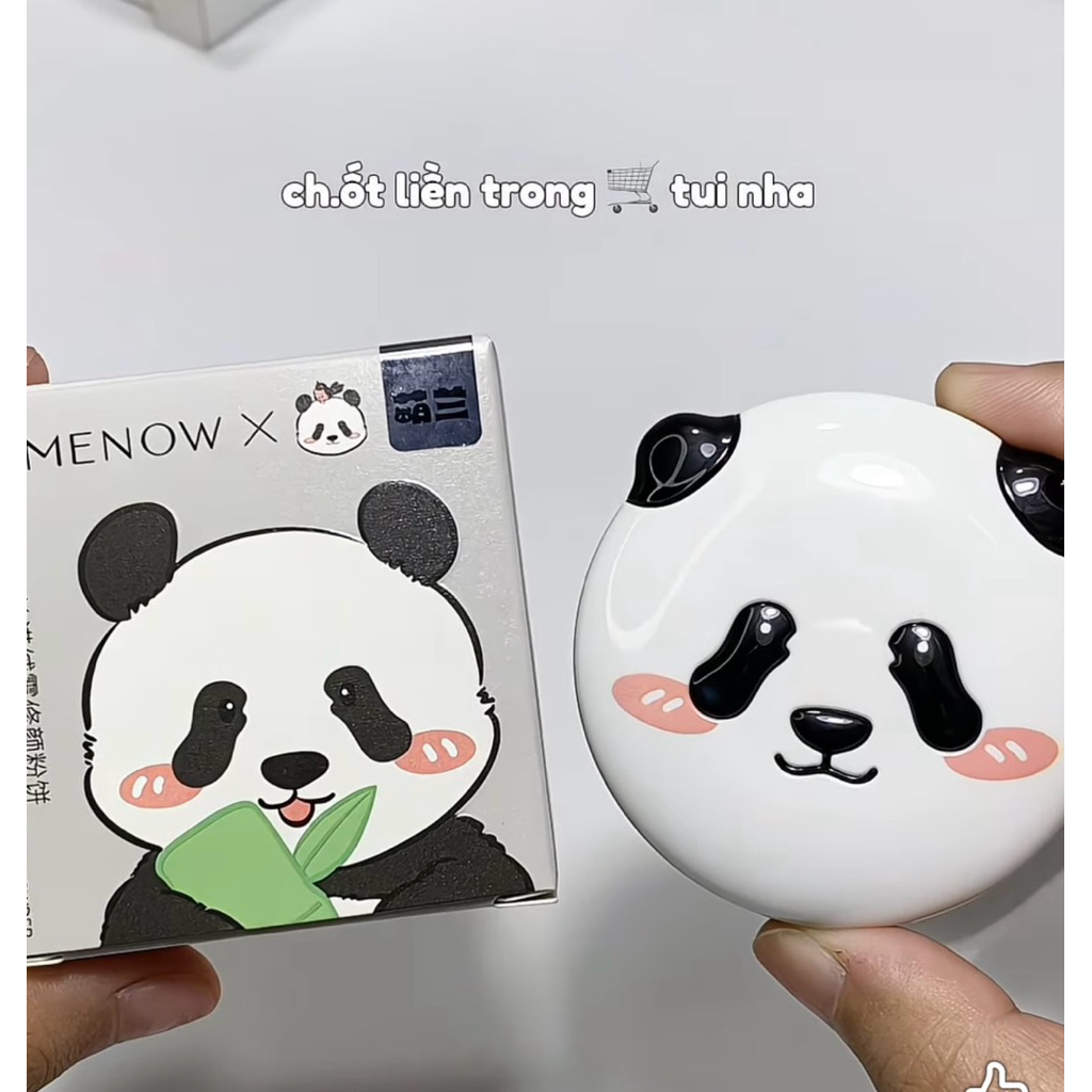 [Mini] Phấn phủ MENOW MENGLAN PANDA màu P01 bản MINI 3.5GR có dây đeo