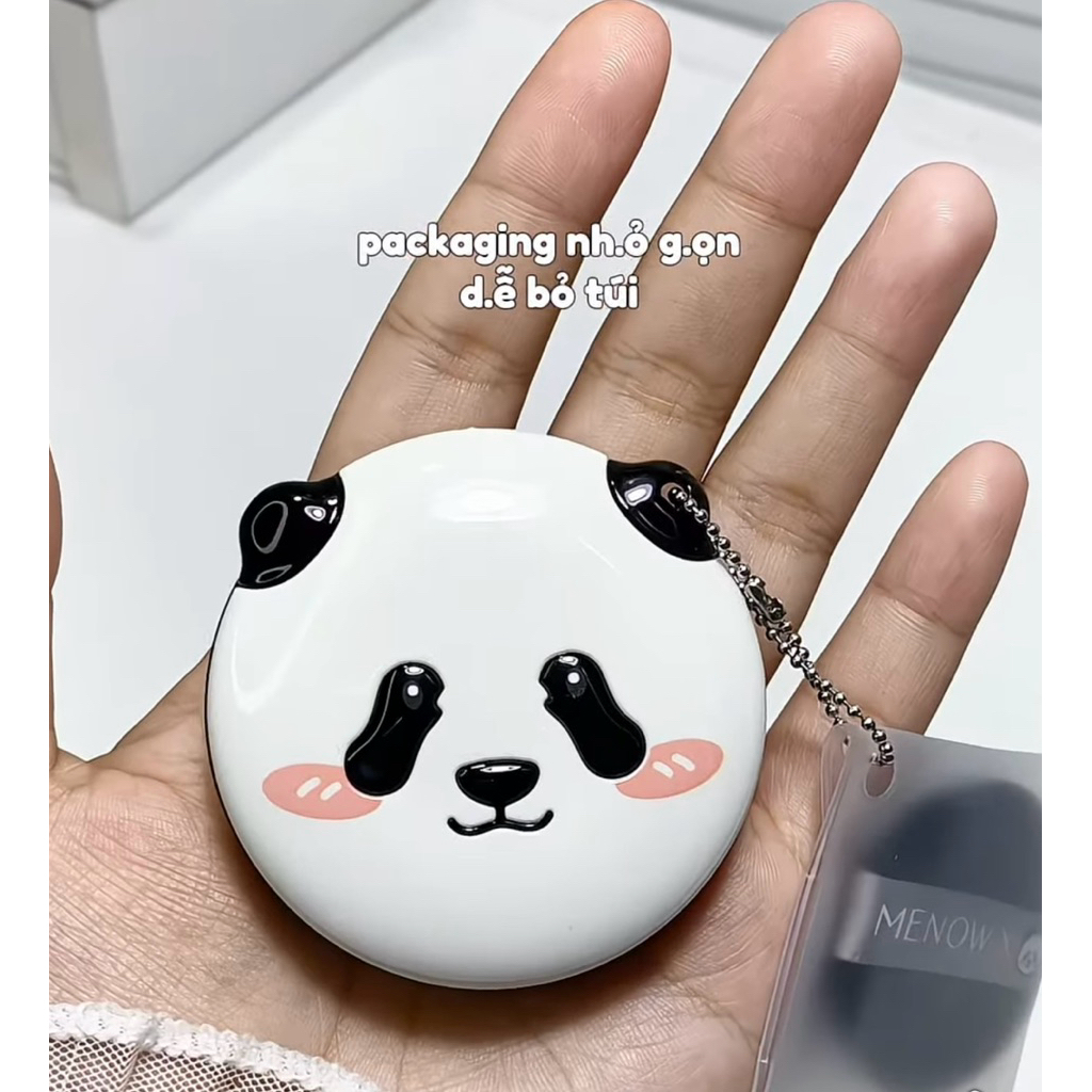 [Mini] Phấn phủ MENOW MENGLAN PANDA màu P01 bản MINI 3.5GR có dây đeo