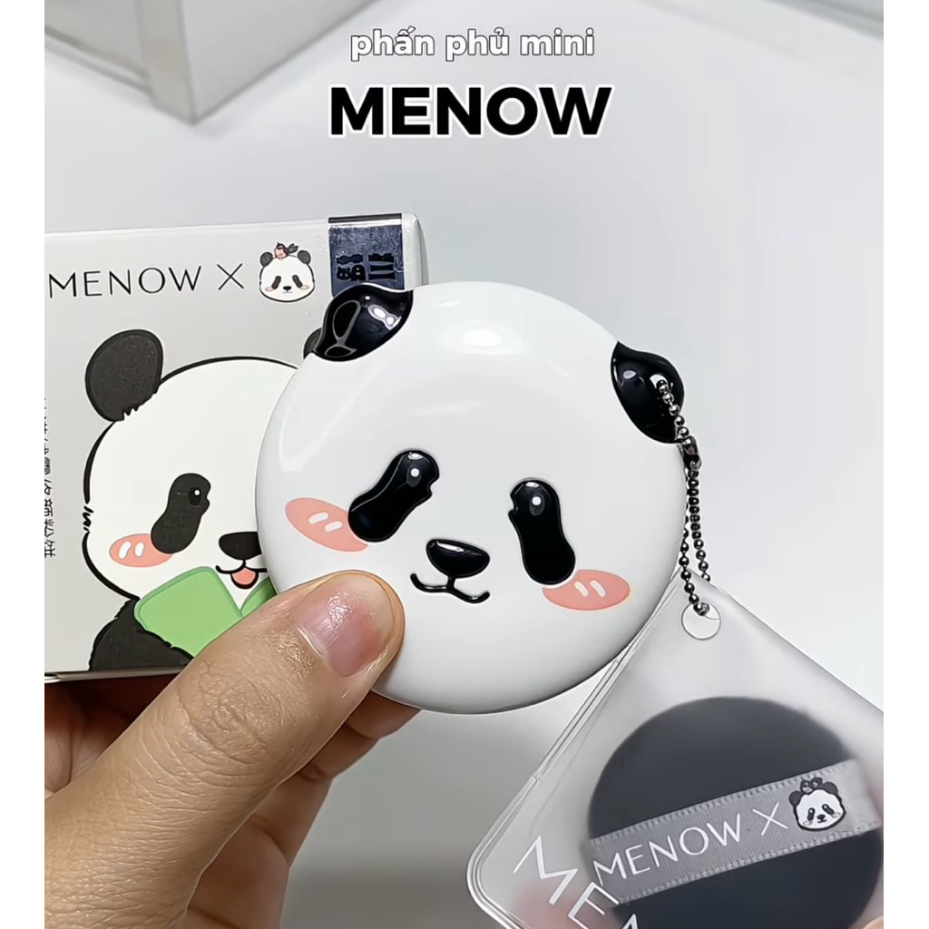 [Mini] Phấn phủ MENOW MENGLAN PANDA màu P01 bản MINI 3.5GR có dây đeo