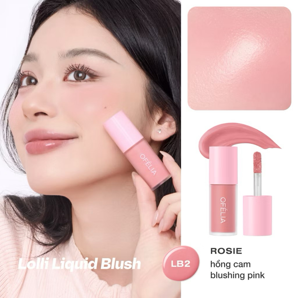 KEM MÁ HỒNG OFÉLIA LOLLI LIQUID BLUSH màu xinh Zulia Cosmetics