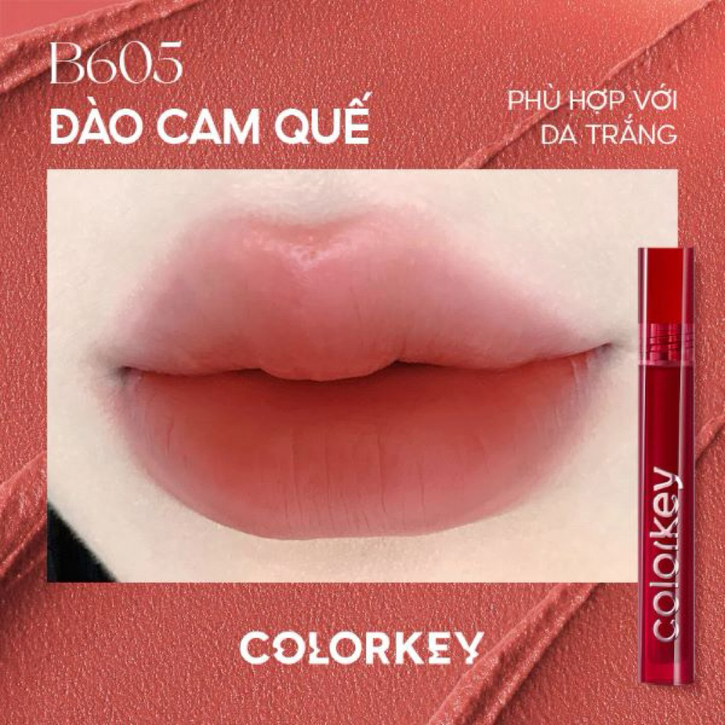 Son Velvet COLORKEY Chất Son Kem Nhung, Mịn Lì, Mềm Mượt Trên Môi 3g