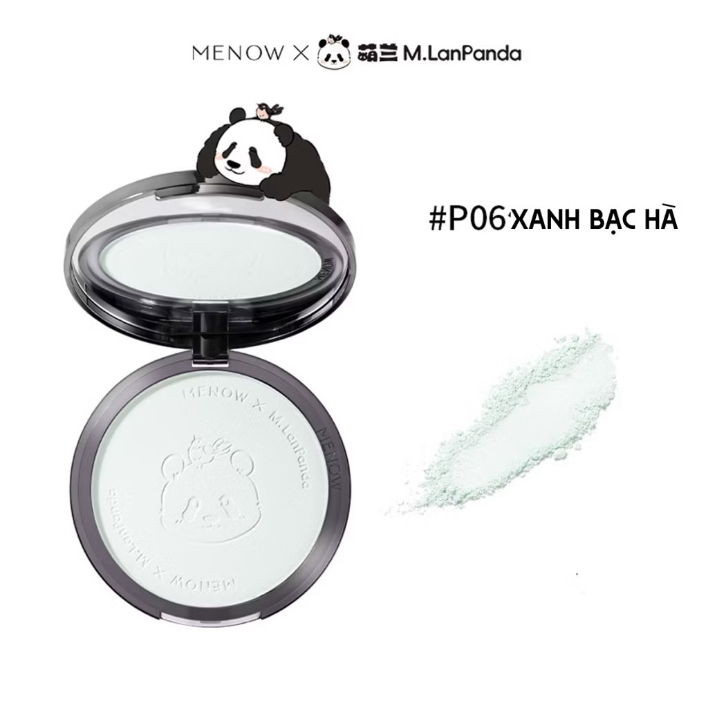 [TẶNG MÁ HỒNG] Phấn phủ nén MENOW gấu trúc Khổng Lồ kiềm dầu 21g, giữ tone lâu trôi vượt trội MENOW x MENGLAN . PANDA