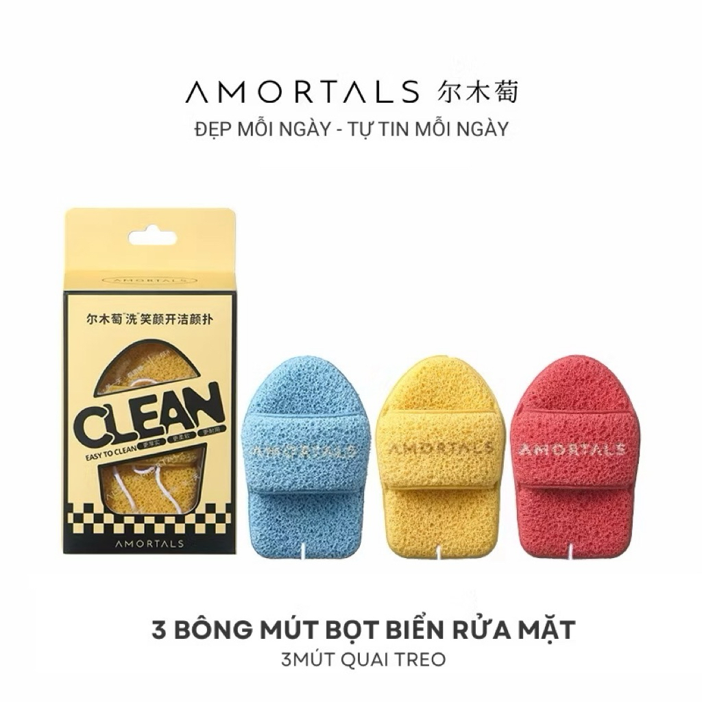 [AMORTALS] Mút Rửa Mặt AMORTALS Dạng Giọt Nước Hỗ Trợ Rửa Mặt Chuyên Sâu