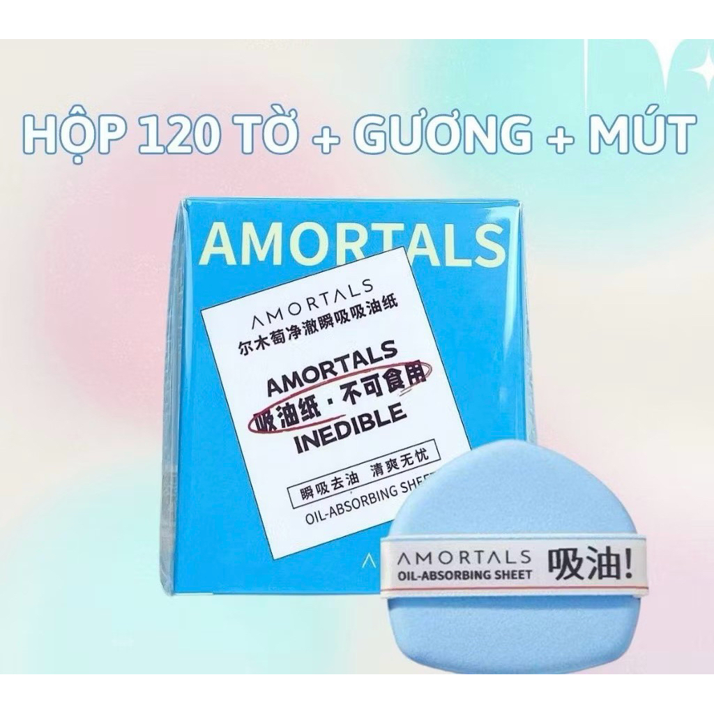 Giấy Thấm Dầu AMORTALS Dạng Bông Mút - Hút Dầu Thừa Nhanh