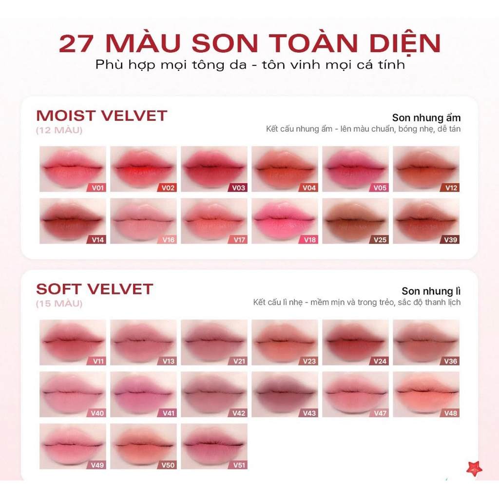 [VỎ MỚI] Son Kem Nhung Thuần Chay, nhẹ môi BBIA Last Velvet Tint Re-new Version 5g (Nhập Khẩu Chính Hãng)