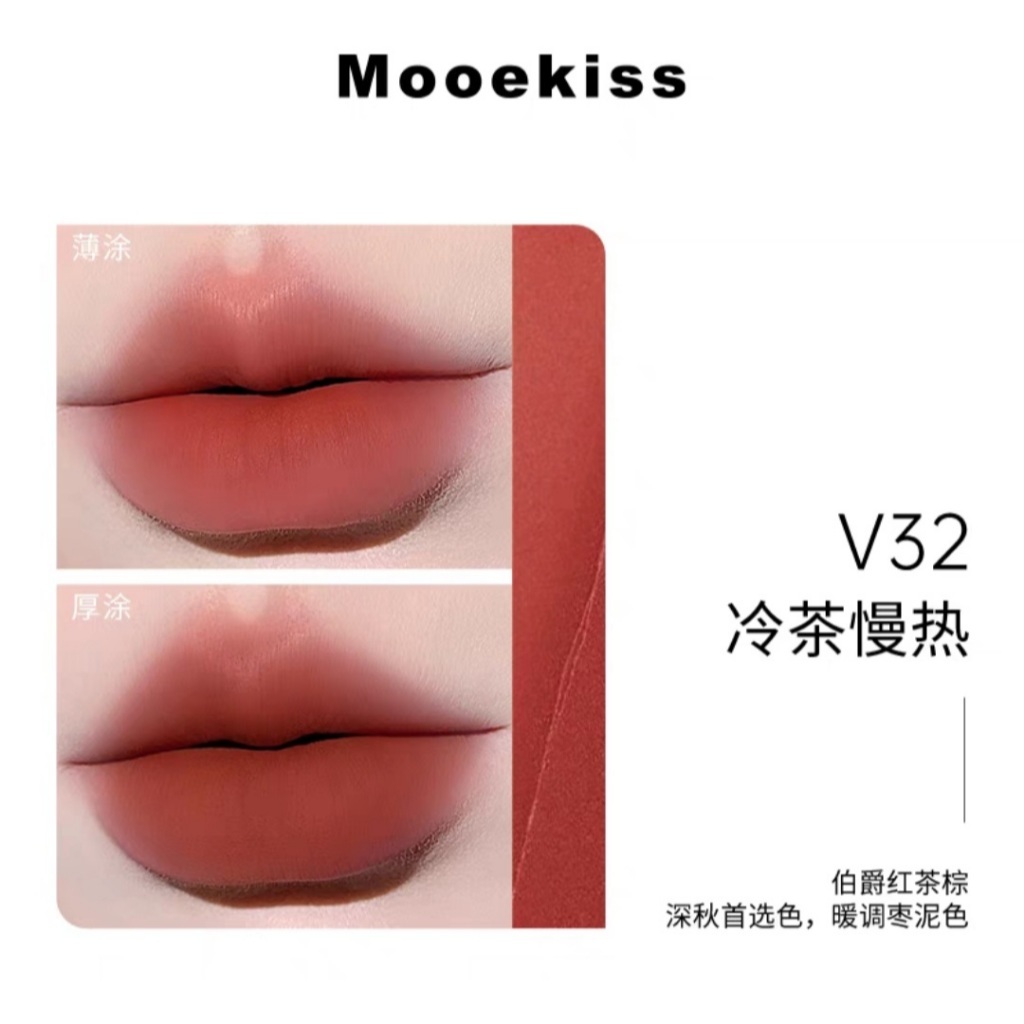 (Nắp đen) Son Kem Nhung Lỳ Mooekiss Velvet Lip Mud mịn môi 3g