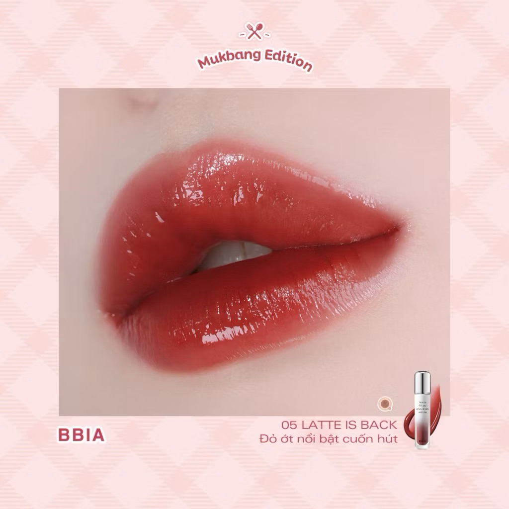 [Mukbang Edition] Son Tint Bóng Bbia Mukbang Water Fit Tint son tint bóng lâu trôi, căng mọng, bền màu Zuliacosmetics