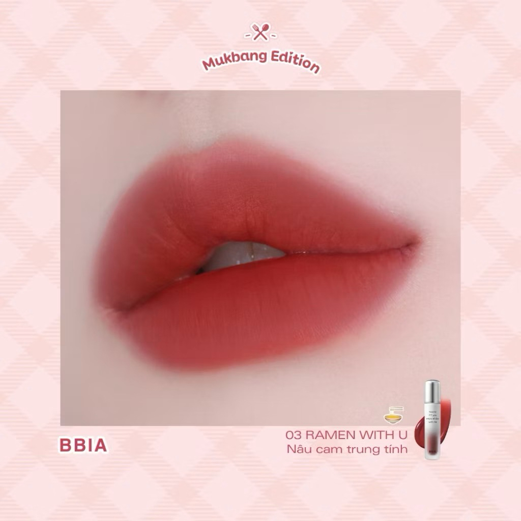 [Mukbang Edition] Son Tint Bóng Bbia Mukbang Water Fit Tint son tint bóng lâu trôi, căng mọng, bền màu Zuliacosmetics