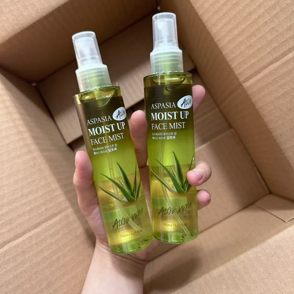 Xịt khoáng Lô Hội Aspasia Moist Up Face Mist Dưỡng Ẩm Căng Bóng Da 150ml Hàn Quốc