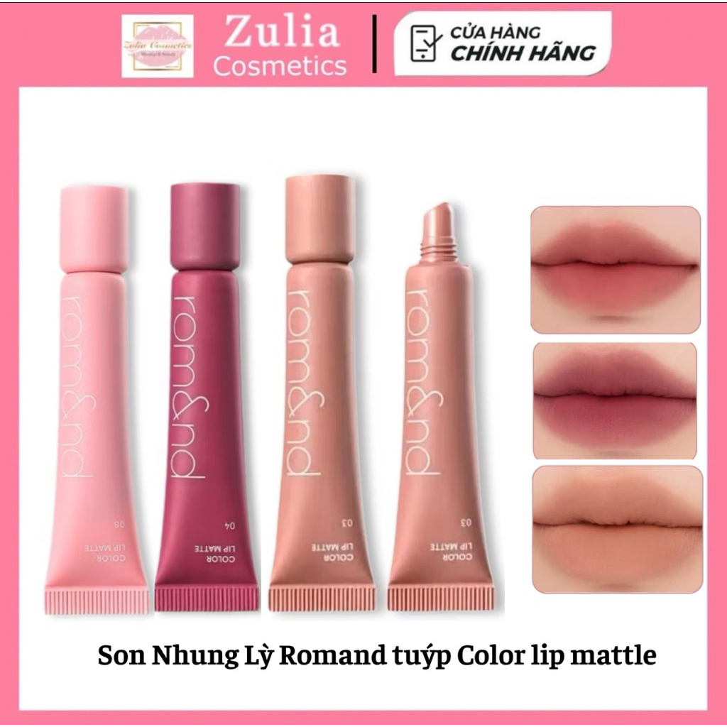(Dạng Tuýp) Son Kem Bùn Romand Color Lip Matte 8g