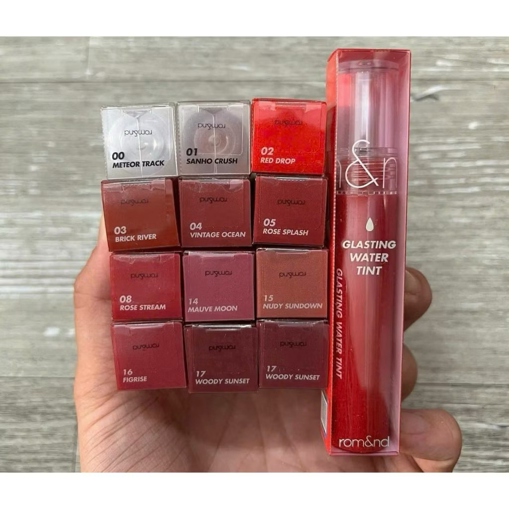 (Màu 1-17) Son Tint Romand Glasting Water Tint 4g Lâu trôi bền màu