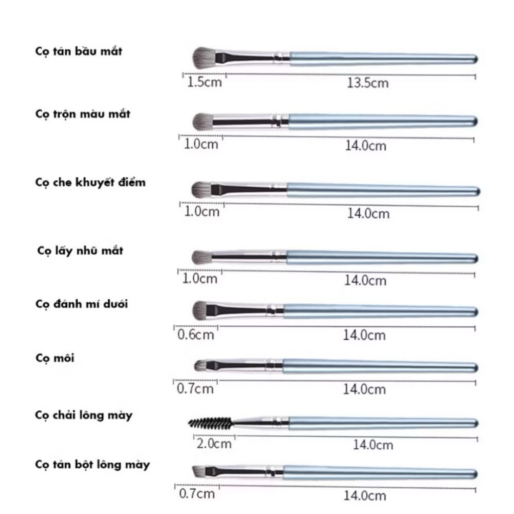 Bộ Cọ Trang Điểm 14 Cây Chuyên Makeup Cá Nhân Kèm Bao Da, Cốc Lông Siêu Mềm