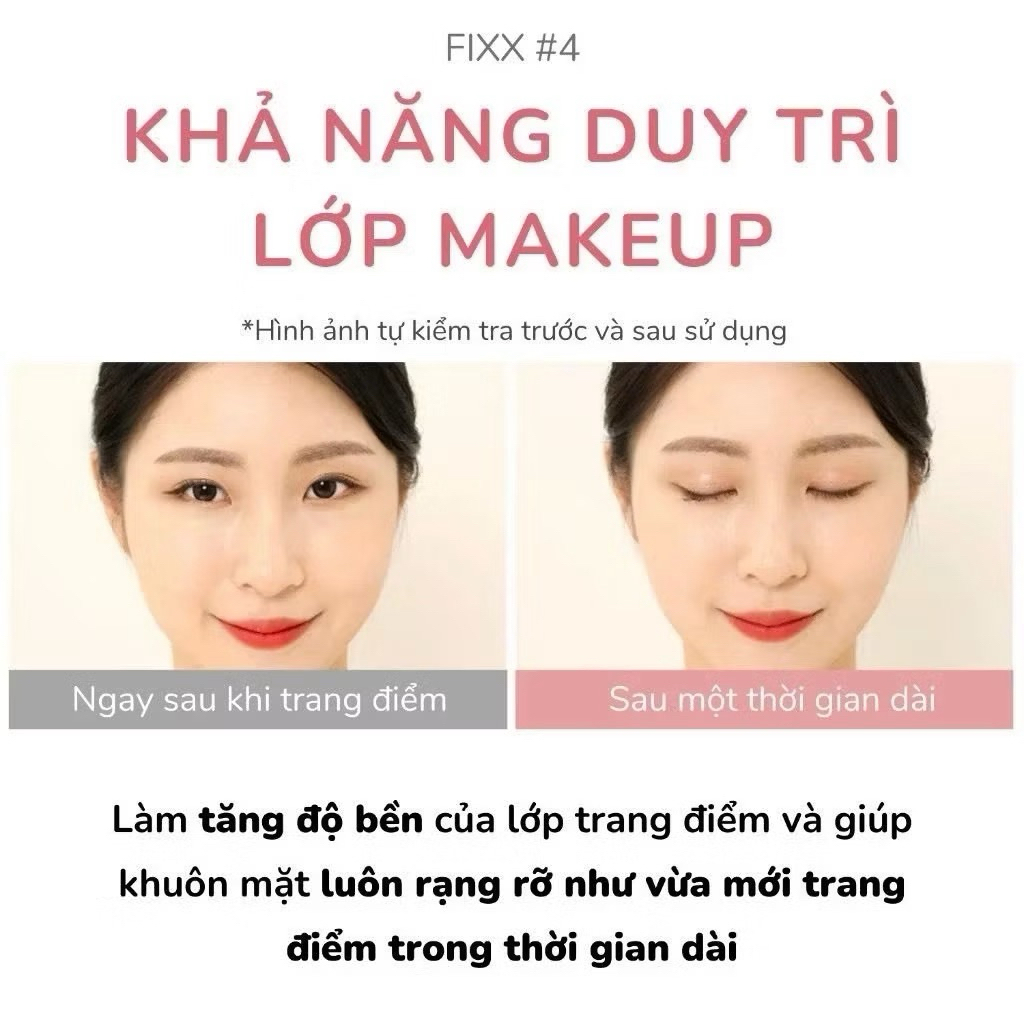 Xịt Khóa Makeup Fixx So Natural Từng Loại Da AllDay Tight - Real Matte - Water Glow Makeup giữ lớp nền lâu trôi