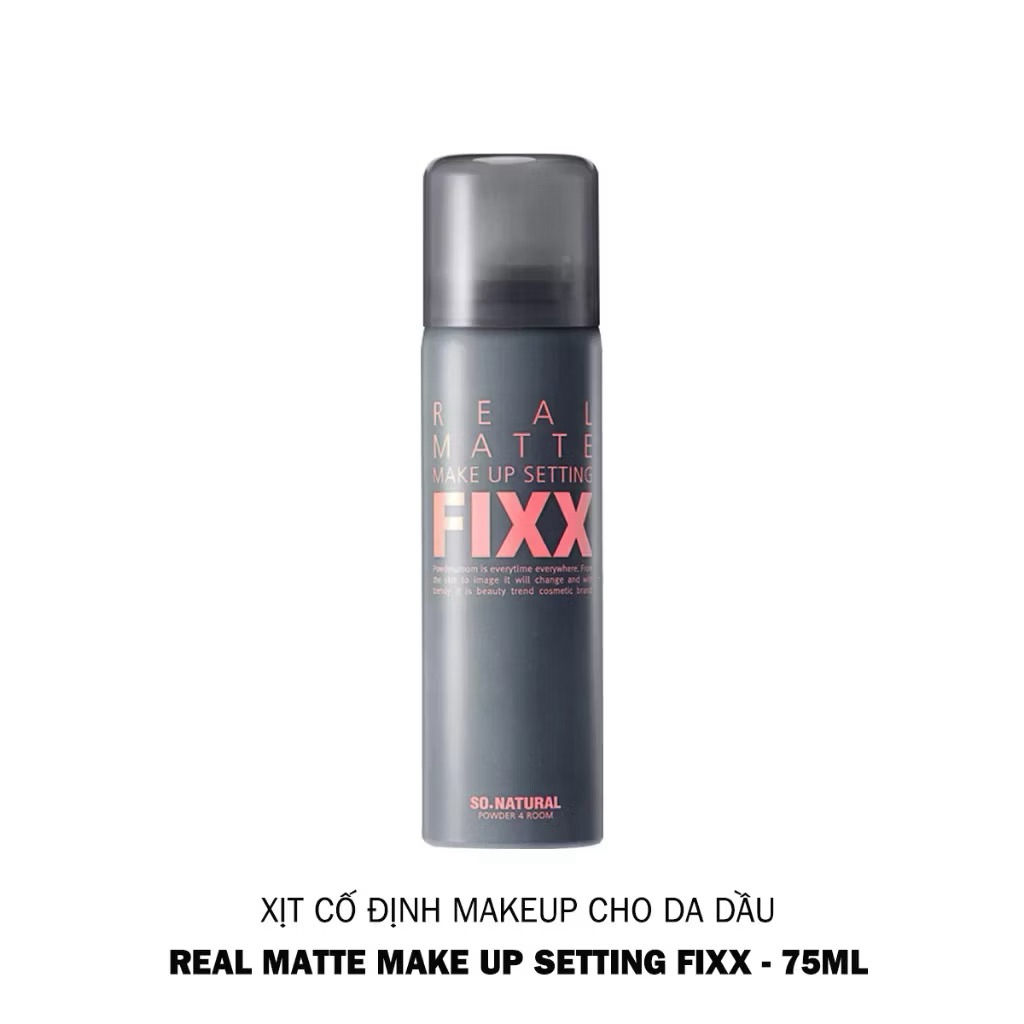Xịt Khóa Makeup Fixx So Natural Từng Loại Da AllDay Tight - Real Matte - Water Glow Makeup giữ lớp nền lâu trôi