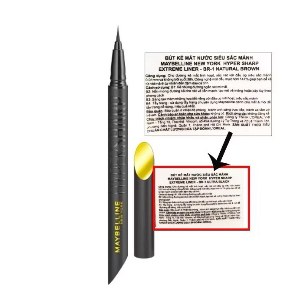 Bút Kẻ Mắt MAYBELLINE Hyper Sharp Liner Extreme Siêu Mảnh Sắc Nét Chống Nước 0.4g