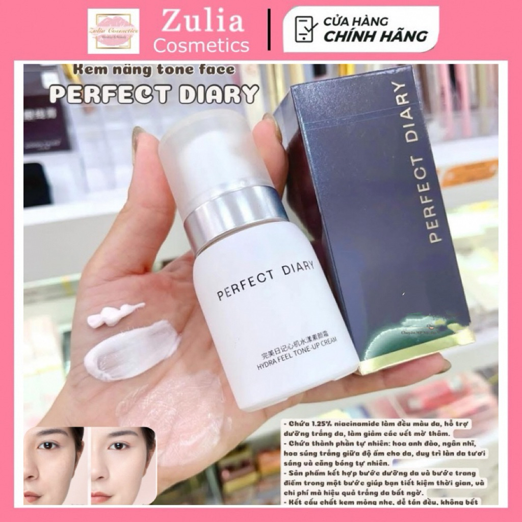 [PERFECT DIARY] Kem Nâng Tone PERFECT DIARY, Làm Sáng & Dưỡng Ẩm Cho Da Nâng Tone Tự Nhiên, 40g