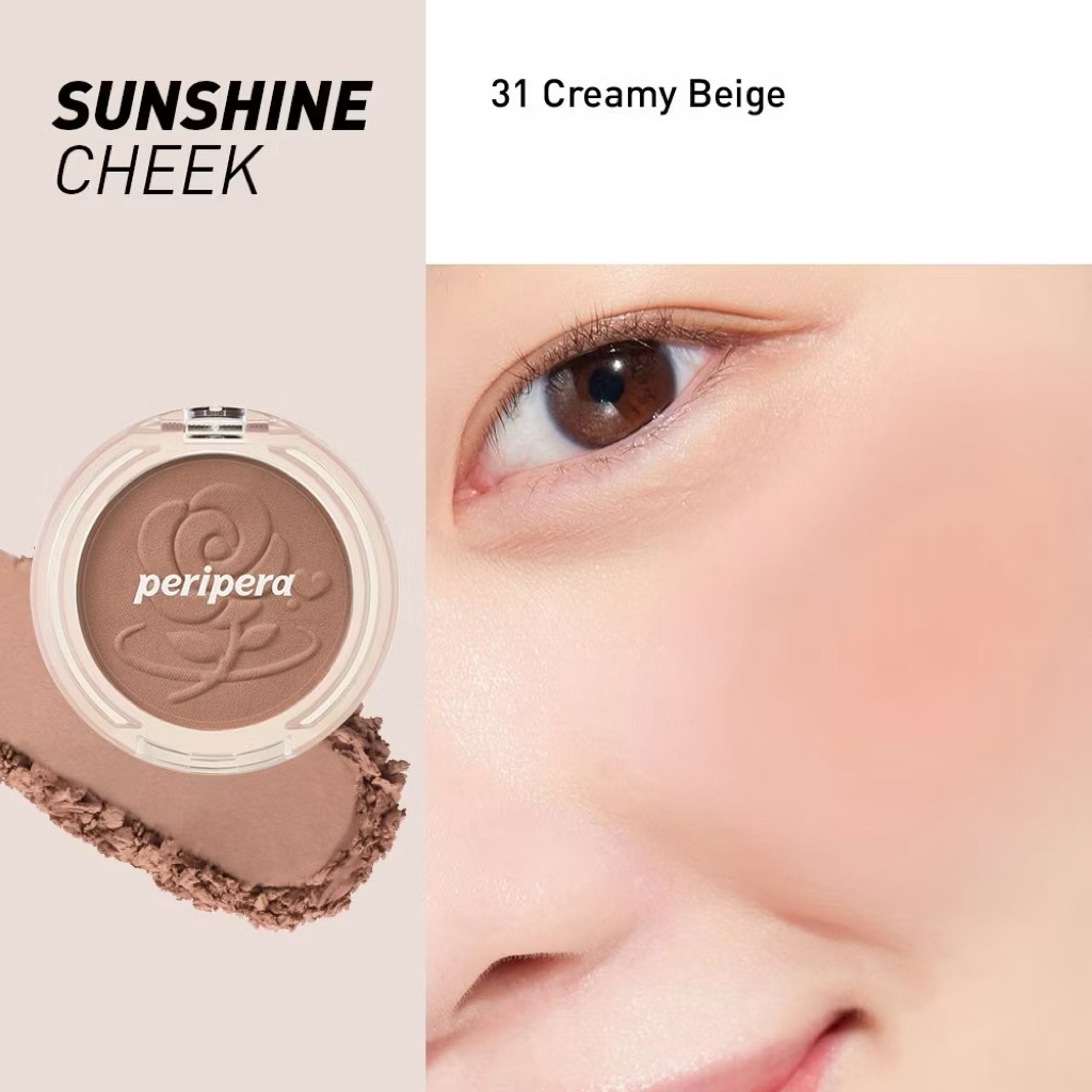 PHẤN MÁ HỒNG PERIPERA PURE BLUSHED SUNSHINE CHEEK TRANG ĐIỂM MAKEUP PERIPERA